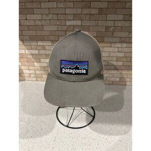 VTG Patagonia Mesh Canvas Patch Sunset Mountains Logo netplus Trucker Camp Hat